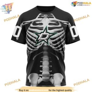 Custom Skeleton Costume For Halloween NHL Dallas Stars Hoodie 3D 3
