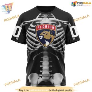 Custom Skeleton Costume For Halloween NHL Florida Panthers Hoodie 3D 3