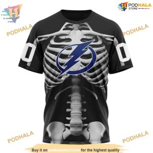 Custom Skeleton Costume For Halloween NHL Tampa Bay Lightning Hoodie 3D 3