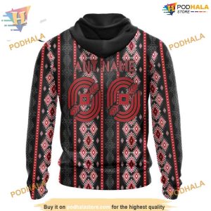 Custom Skull Native Design NHL Carolina Hurricanes Hoodie 3D Sweatshirt 2