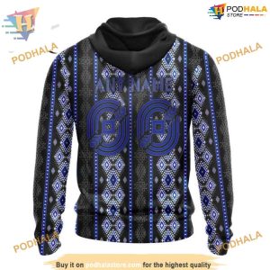 Custom Skull Native Design NHL New York Rangers Hoodie 3D 2