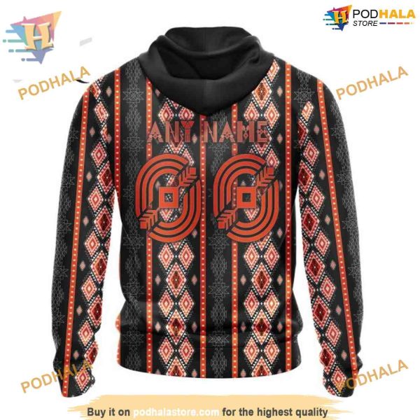 Custom Skull Native Design NHL Philadelphia Flyers Hoodie 3D