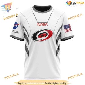 Custom Space Force NASA Astronaut Design NHL Carolina Hurricanes Hoodie 3D 3