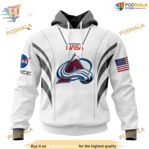 Custom Space Force NASA Astronaut Design NHL Colorado Avalanche Hoodie 3D 1