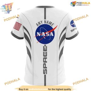 Custom Space Force NASA Astronaut Design NHL Columbus Blue Jackets Hoodie 3D 4