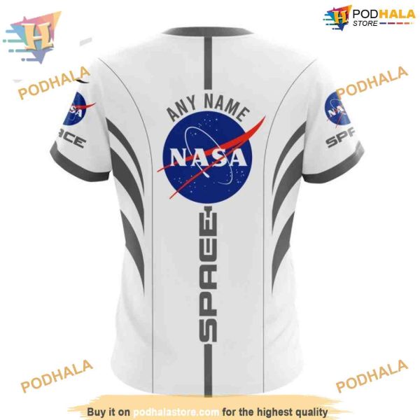 Custom Space Force NASA Astronaut Design NHL Edmonton Oilers Hoodie 3D