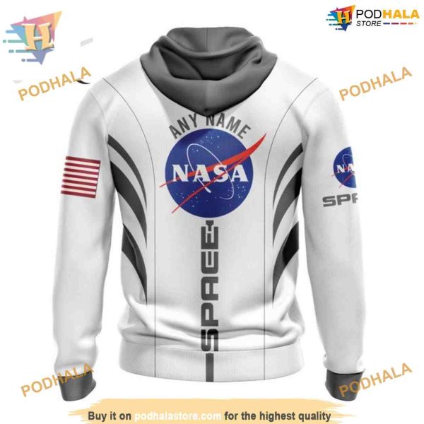 Custom Space Force NASA Astronaut Design NHL Tampa Bay Lightning Hoodie 3D
