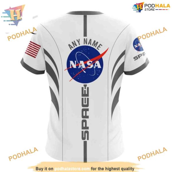 Custom Space Force NASA Astronaut Design NHL Tampa Bay Lightning Hoodie 3D