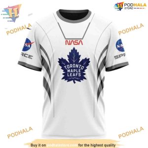 Custom Space Force NASA Astronaut Design NHL Toronto Maple Leafs Hoodie 3D 3
