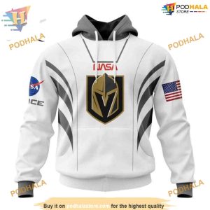 Custom Space Force NASA Astronaut Design NHL Vegas Golden Knights Hoodie 3D 1