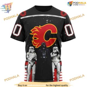 Custom Star Wars Design May The 4th Be With You NHL Calgary Flames Hoodie 3D 3