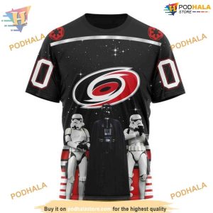 Custom Star Wars Design May The 4th Be With You NHL Carolina Hurricanes Hoodie 3D 3
