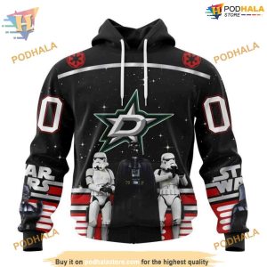 Custom Star Wars Design May The 4th Be With You NHL Dallas Stars Hoodie 3D 1