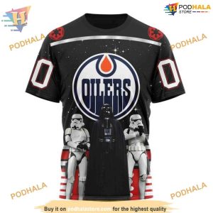 Custom Star Wars Design May The 4th Be With You NHL Edmonton Oilers Hoodie 3D 3
