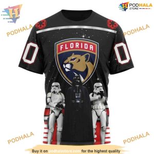 Custom Star Wars Design May The 4th Be With You NHL Florida Panthers Hoodie 3D 3