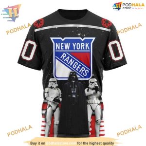 Custom Star Wars Design May The 4th Be With You NHL New York Rangers Hoodie 3D 3
