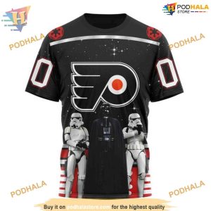 Custom Star Wars Design May The 4th Be With You NHL Philadelphia Flyers Hoodie 3D 3