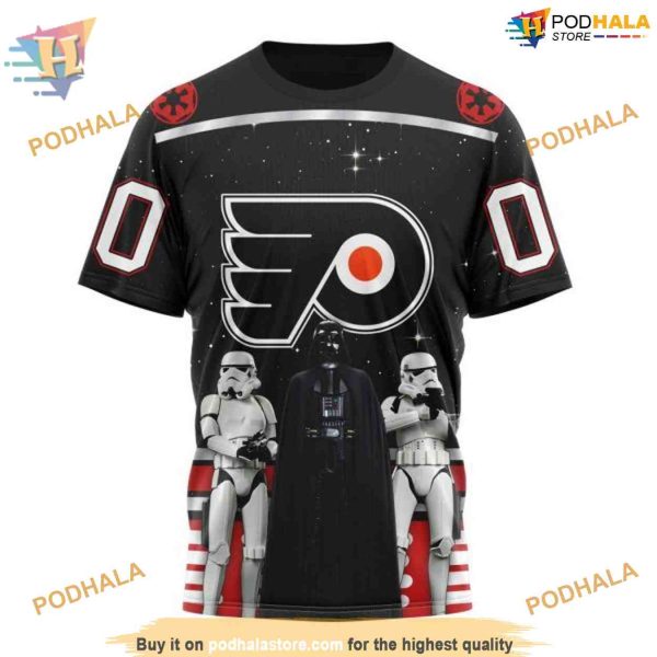 Custom Star Wars Design May The 4th Be With You NHL Philadelphia Flyers Hoodie 3D