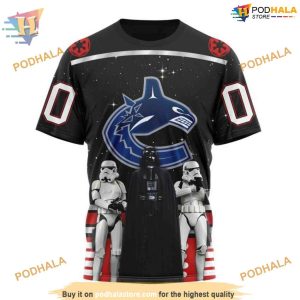 Custom Star Wars Design May The 4th Be With You NHL Vancouver Canucks Hoodie 3D 3
