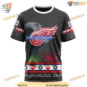 Custom Star Wars Design NHL Detroit Red Wings Hoodie 3D 3