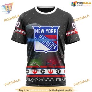 Custom Star Wars Design NHL New York Rangers Hoodie 3D 3
