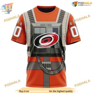Custom Star Wars Rebel Pilot Design NHL Carolina Hurricanes Hoodie 3D 3
