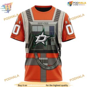 Custom Star Wars Rebel Pilot Design NHL Dallas Stars Hoodie 3D 3