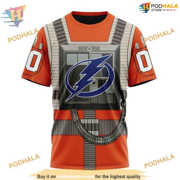 Custom Star Wars Rebel Pilot Design NHL Tampa Bay Lightning Hoodie 3D
