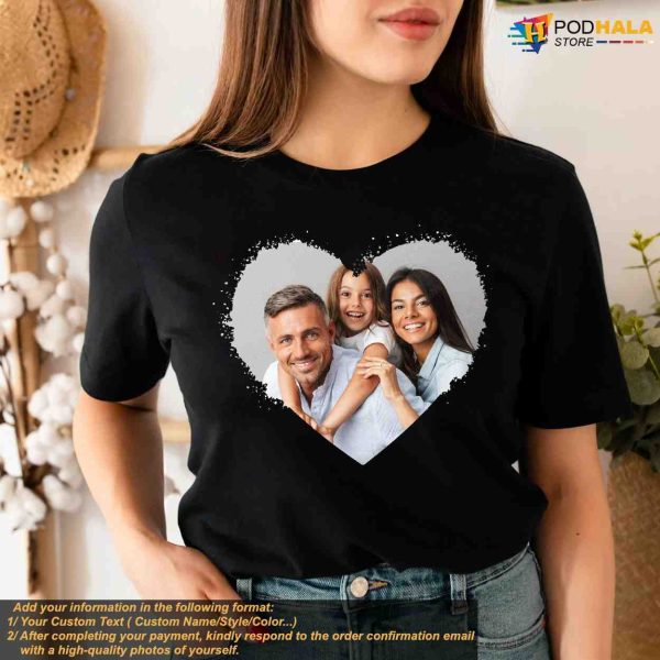 Custom T-Shirt with Your Photo, Personalized Christmas Gift for Women