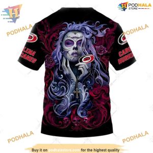 Custom Tattoo Girl Artwork 2023 Unisex NHL Carolina Hurricanes Hoodie 3D Sweatshirt 4