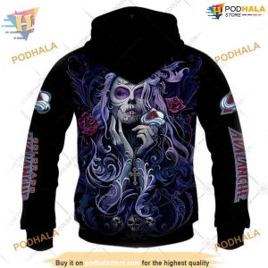 Custom Tattoo Girl Artwork 2023 Unisex NHL Colorado Avalanche Hoodie 3D 3
