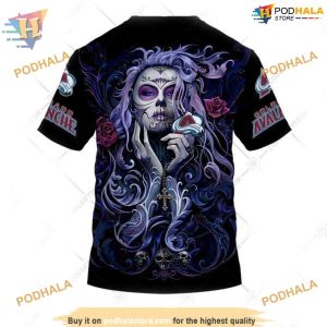 Custom Tattoo Girl Artwork 2023 Unisex NHL Colorado Avalanche Hoodie 3D 4