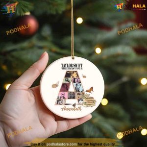 Custom TaySwift Eras Tour Alphabetical Initial Ornament, Swiftie Christmas Gift