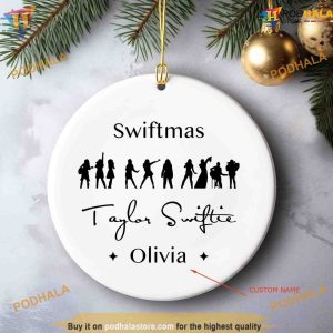 Custom Taylor Swiftmas Ornament, Personalized Swiftie Decor, Eras Tour Gift