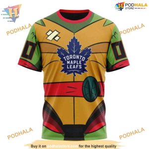 Custom Teenage Mutant Ninja Turtles Design NHL Toronto Maple Leafs Hoodie 3D 3