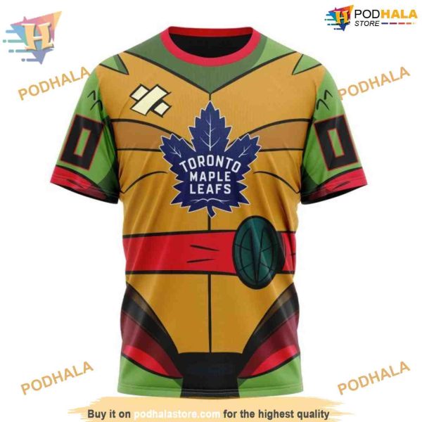 Custom Teenage Mutant Ninja Turtles Design NHL Toronto Maple Leafs Hoodie 3D