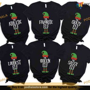 Custom The Elf Christmas Family Matching Shirt, Funny Xmas Gifts
