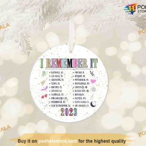 Custom Tour City and Date Christmas Ornament Personalized Family Keepsake 3