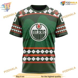 Custom Unisex Hockey Celebrate St Patrick's Day NHL Edmonton Oilers Hoodie 3D 3