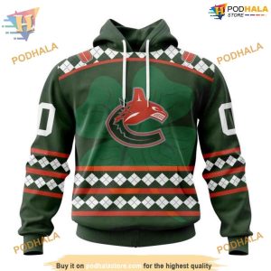 Custom Unisex Hockey Celebrate St Patrick's Day NHL Vancouver Canucks Hoodie 3D