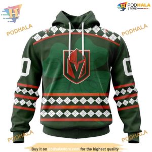 Custom Unisex Hockey Celebrate St Patrick's Day NHL Vegas Golden Knights Hoodie 3D