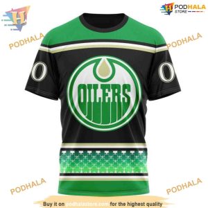 Custom Unisex Hockey St Patrick's Day NHL Edmonton Oilers 3D Hoodie Shirt 3