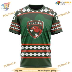 Custom Unisex Kits Hockey Celebrate St Patrick's Day NHL Florida Panthers Hoodie 3D 3