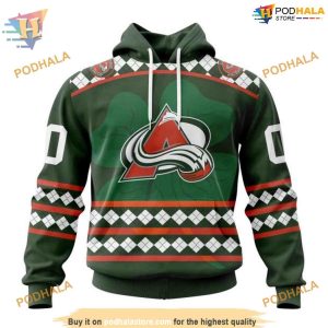 Custom Unisex Kits Hockey Celebrate St Patricks Day NHL Colorado Avalanche Hoodie 3D 1