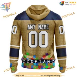 Custom Unisex Kits Hockey Fights Against Autism NHL Florida Panthers Hoodie 3D 2