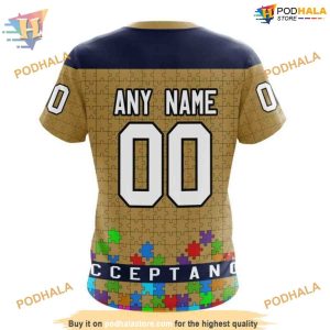 Custom Unisex Kits Hockey Fights Against Autism NHL Florida Panthers Hoodie 3D 4