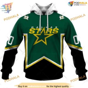 Custom Vintage Jersey Style NHL Dallas Stars Hoodie 3D Shirt 1