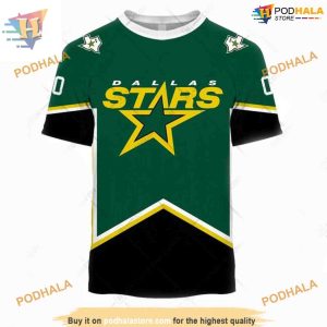 Custom Vintage Jersey Style NHL Dallas Stars Hoodie 3D Shirt 2