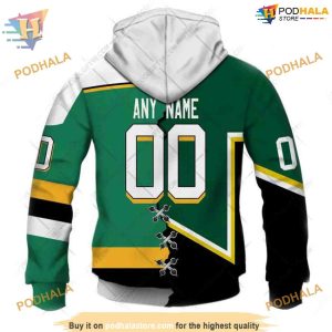Custom Vintage Mix Minnesota North Stars Jersey Style NHL Dallas Stars Hoodie 3D 3
