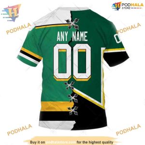 Custom Vintage Mix Minnesota North Stars Jersey Style NHL Dallas Stars Hoodie 3D 4